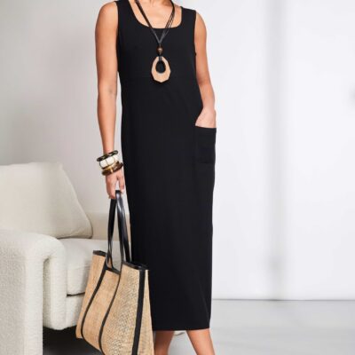 Naya Jersey Black Dress NAS25114