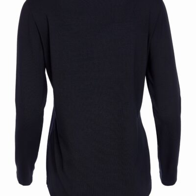 Alternative view of Basic Jersey Long Sleeve Top in Black NAW25110